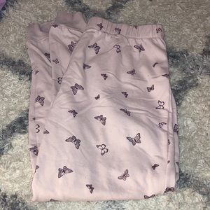 Pink and purple butterfly sweats size XXL